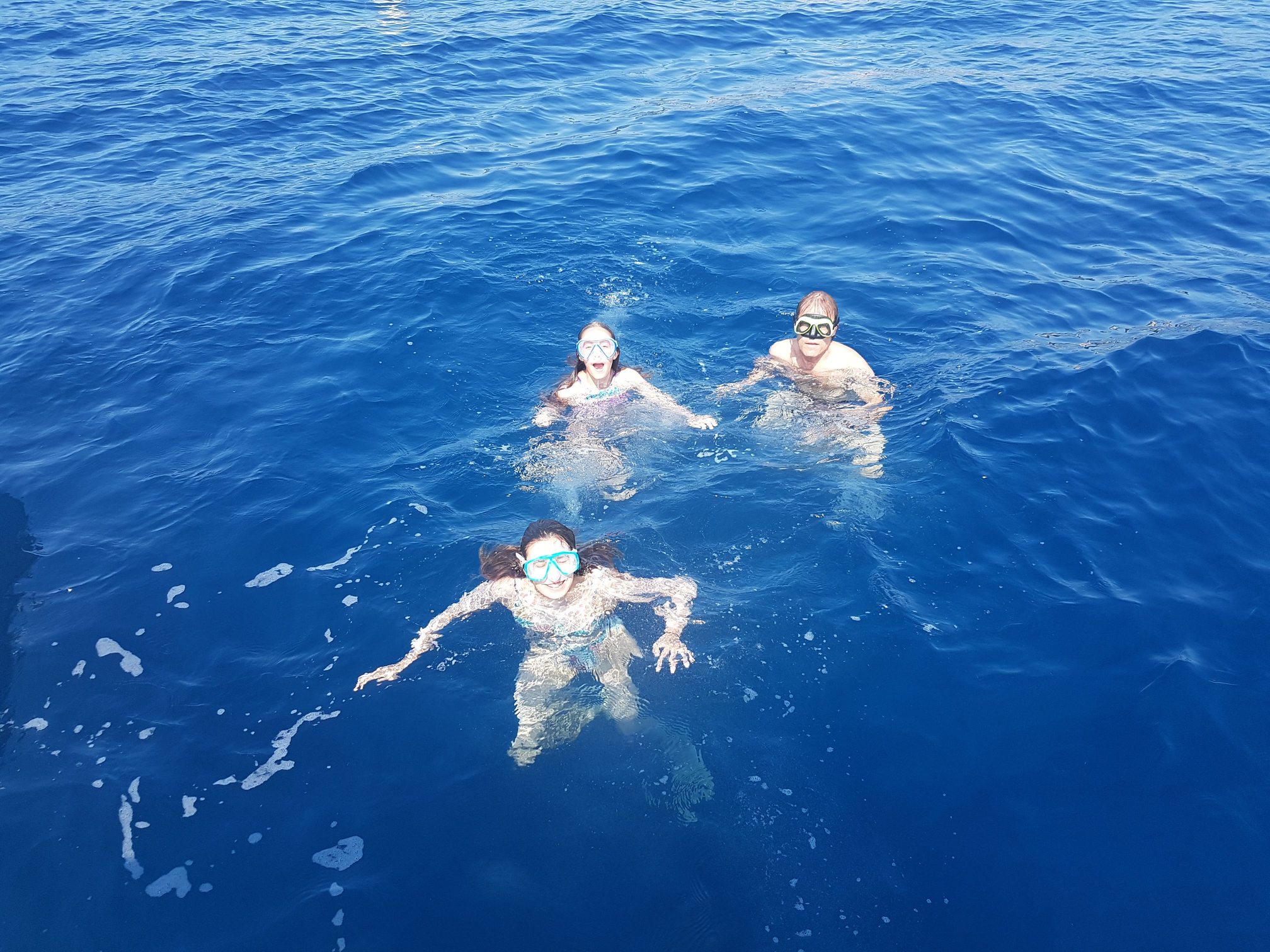 Crew snorkeling