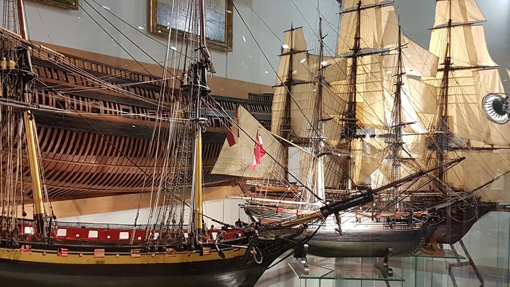 Several models of Austrian ships